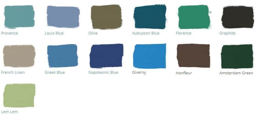 colour palette- South African Annie Sloan Chalk Paint distributor