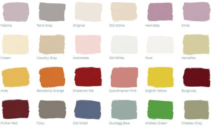 colour palette- South African Annie Sloan Chalk Paint distributor